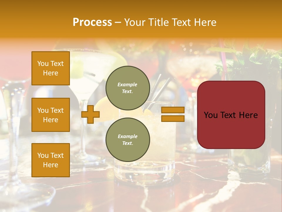 A Table Topped With Lots Of Different Types Of Drinks PowerPoint Template