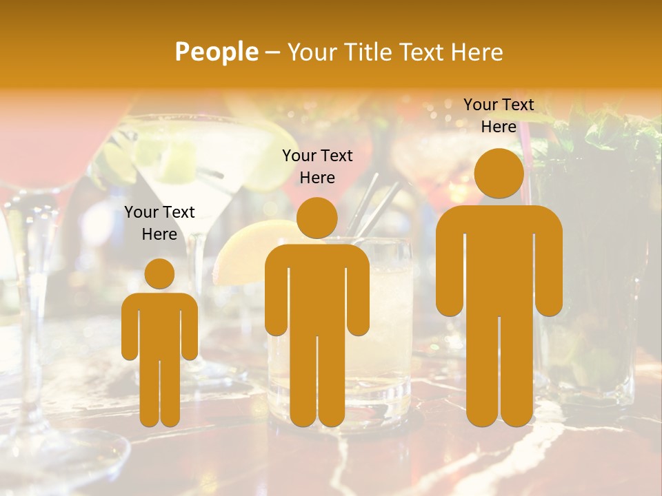 A Table Topped With Lots Of Different Types Of Drinks PowerPoint Template