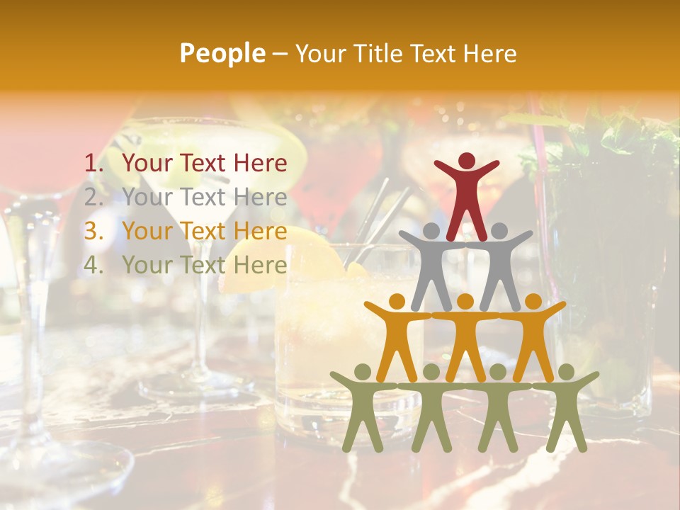A Table Topped With Lots Of Different Types Of Drinks PowerPoint Template