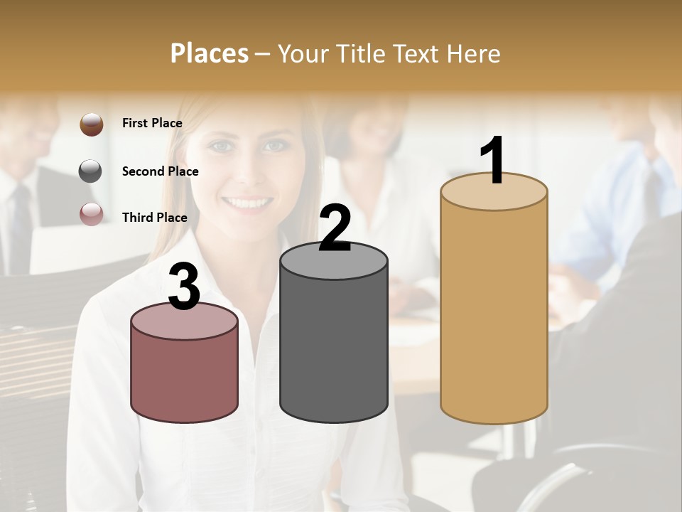 Mature Portrait Girl PowerPoint Template