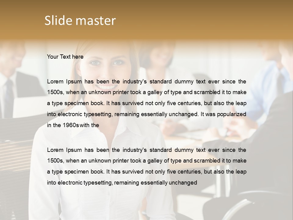 Mature Portrait Girl PowerPoint Template