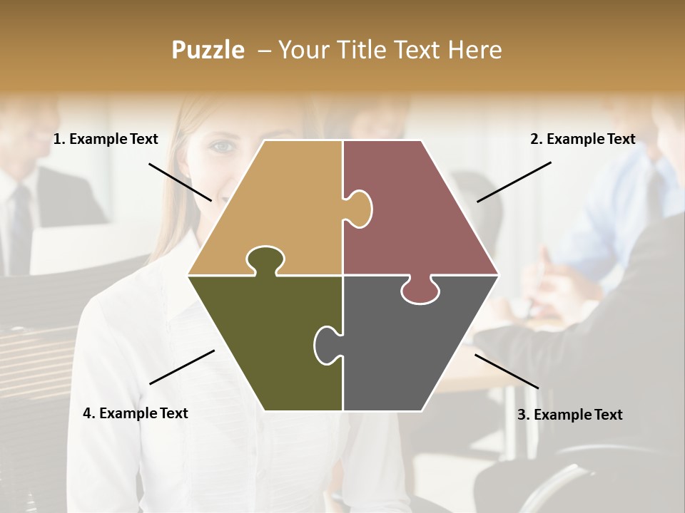 Mature Portrait Girl PowerPoint Template