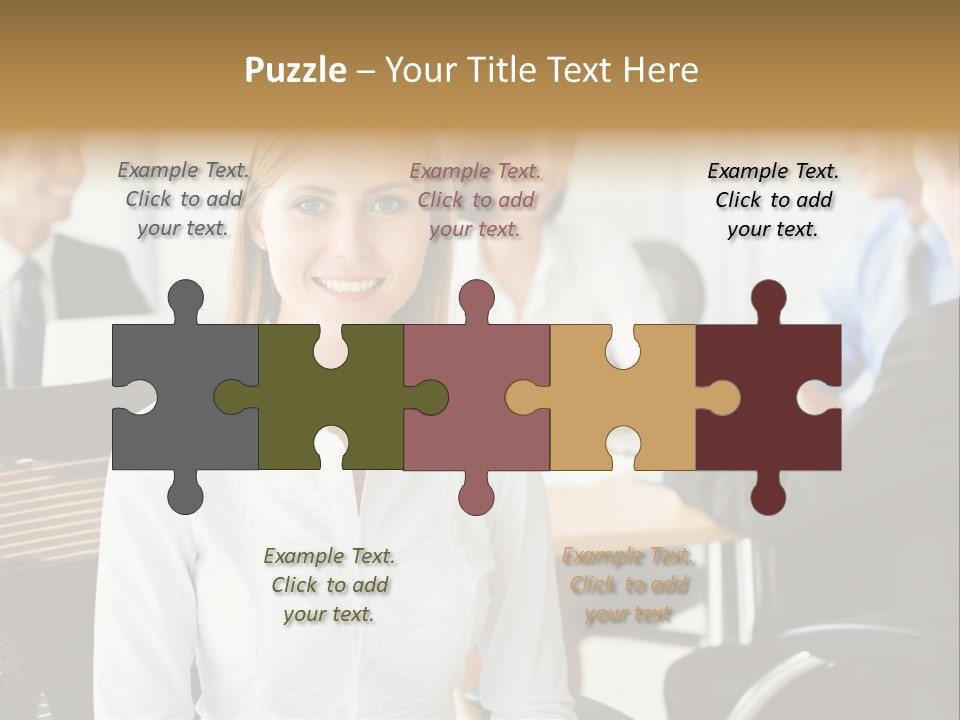 Mature Portrait Girl PowerPoint Template