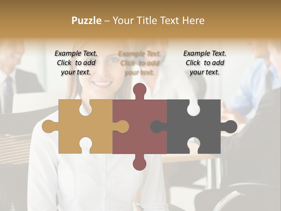 Mature Portrait Girl PowerPoint Template