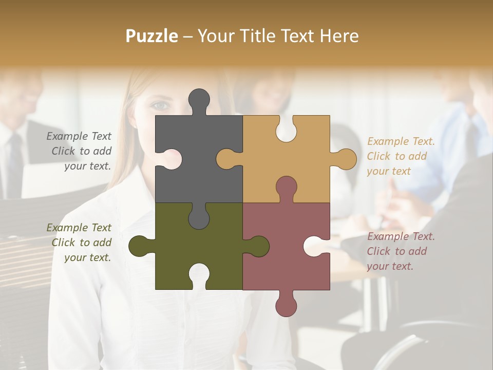 Mature Portrait Girl PowerPoint Template