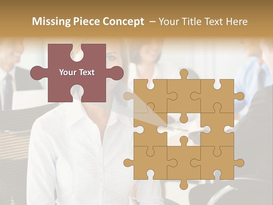 Mature Portrait Girl PowerPoint Template