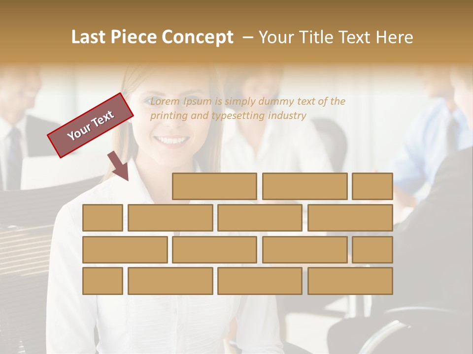 Mature Portrait Girl PowerPoint Template