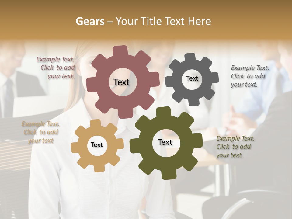 Mature Portrait Girl PowerPoint Template