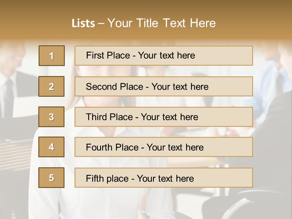 Mature Portrait Girl PowerPoint Template