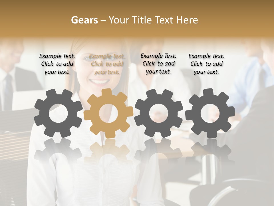 Mature Portrait Girl PowerPoint Template