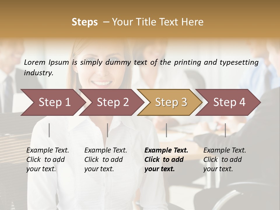 Mature Portrait Girl PowerPoint Template