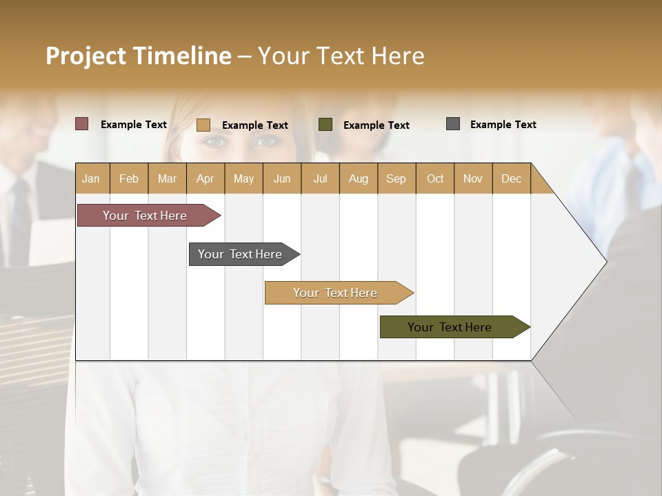 Mature Portrait Girl PowerPoint Template