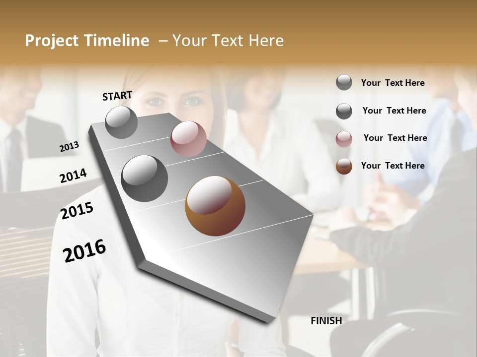 Mature Portrait Girl PowerPoint Template