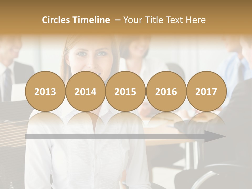 Mature Portrait Girl PowerPoint Template