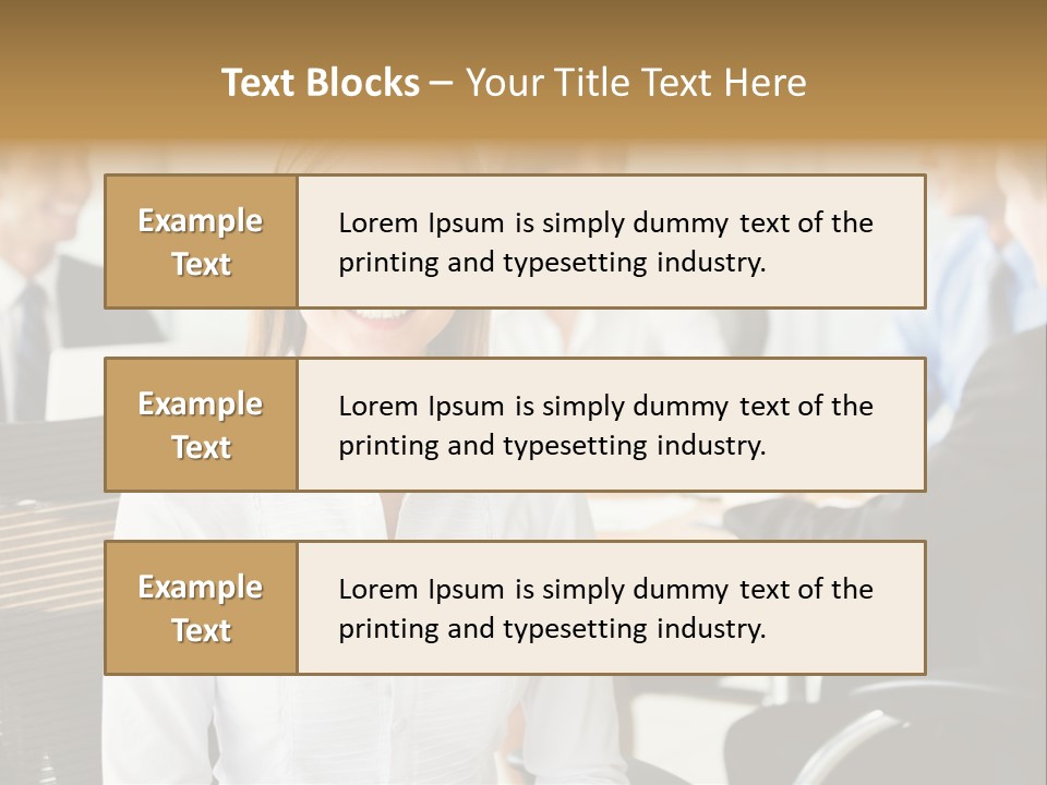 Mature Portrait Girl PowerPoint Template