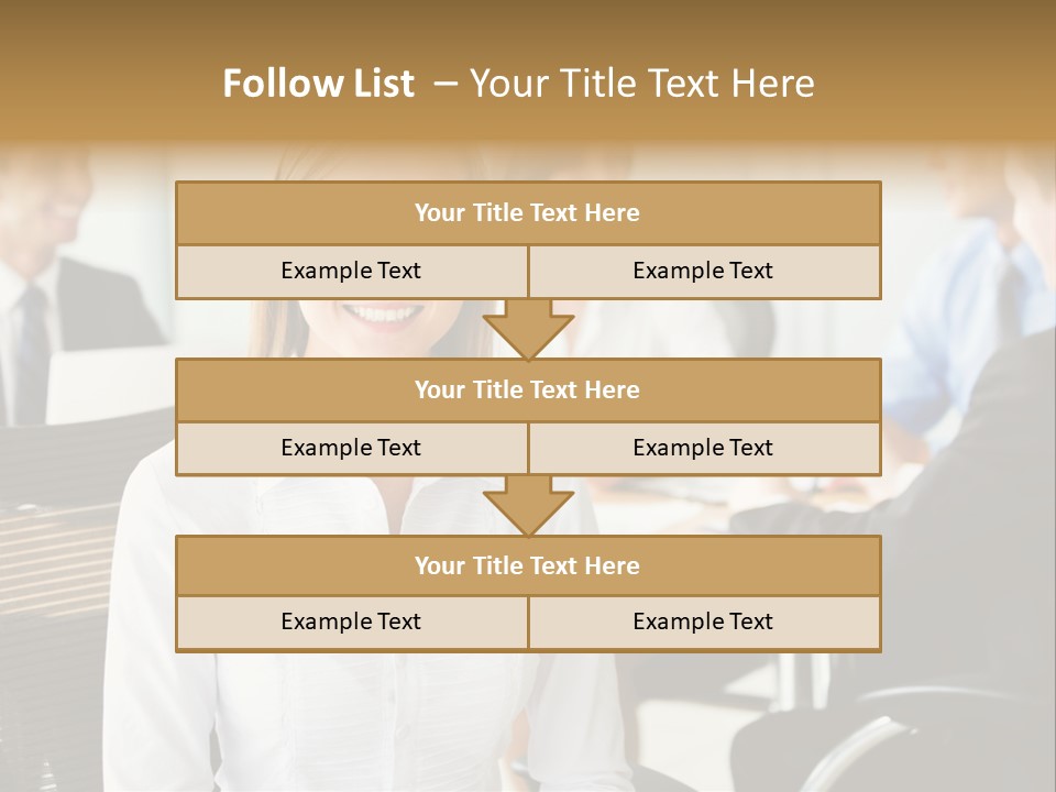 Mature Portrait Girl PowerPoint Template