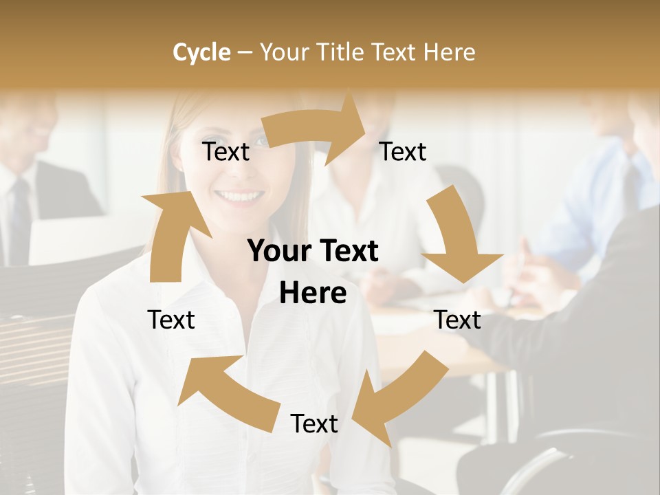 Mature Portrait Girl PowerPoint Template