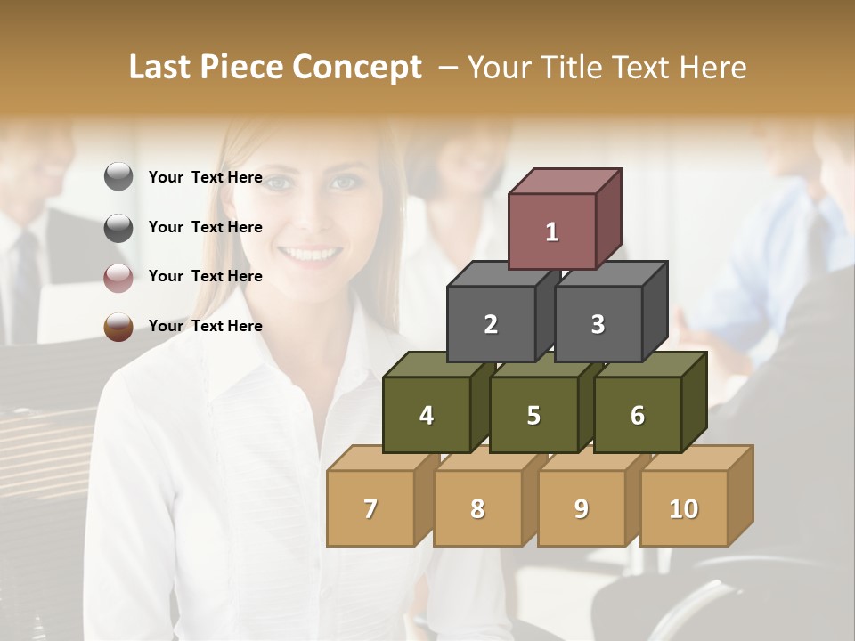 Mature Portrait Girl PowerPoint Template