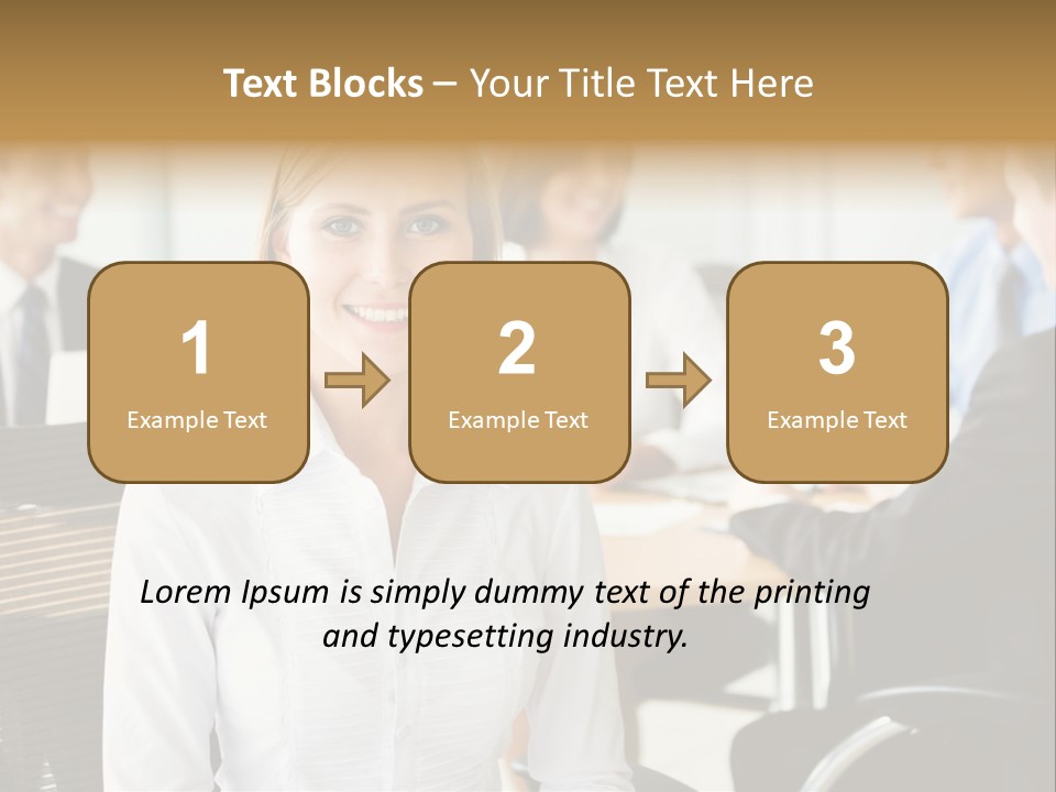 Mature Portrait Girl PowerPoint Template