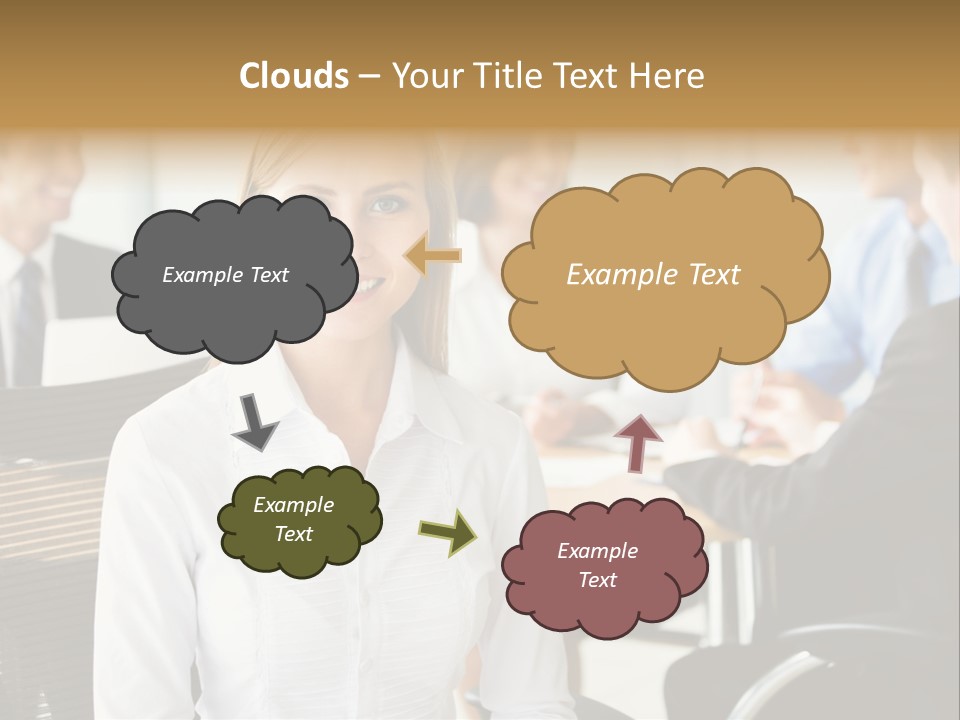 Mature Portrait Girl PowerPoint Template