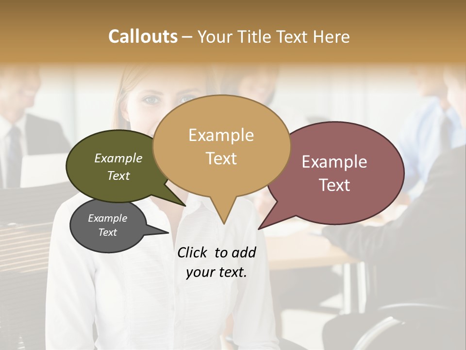 Mature Portrait Girl PowerPoint Template