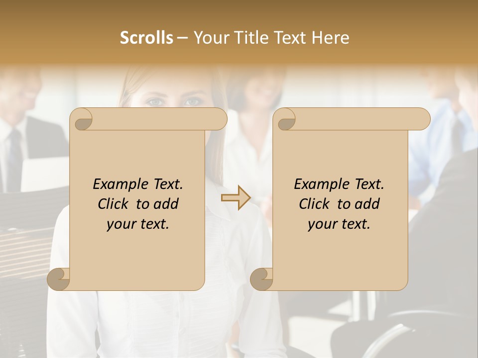 Mature Portrait Girl PowerPoint Template