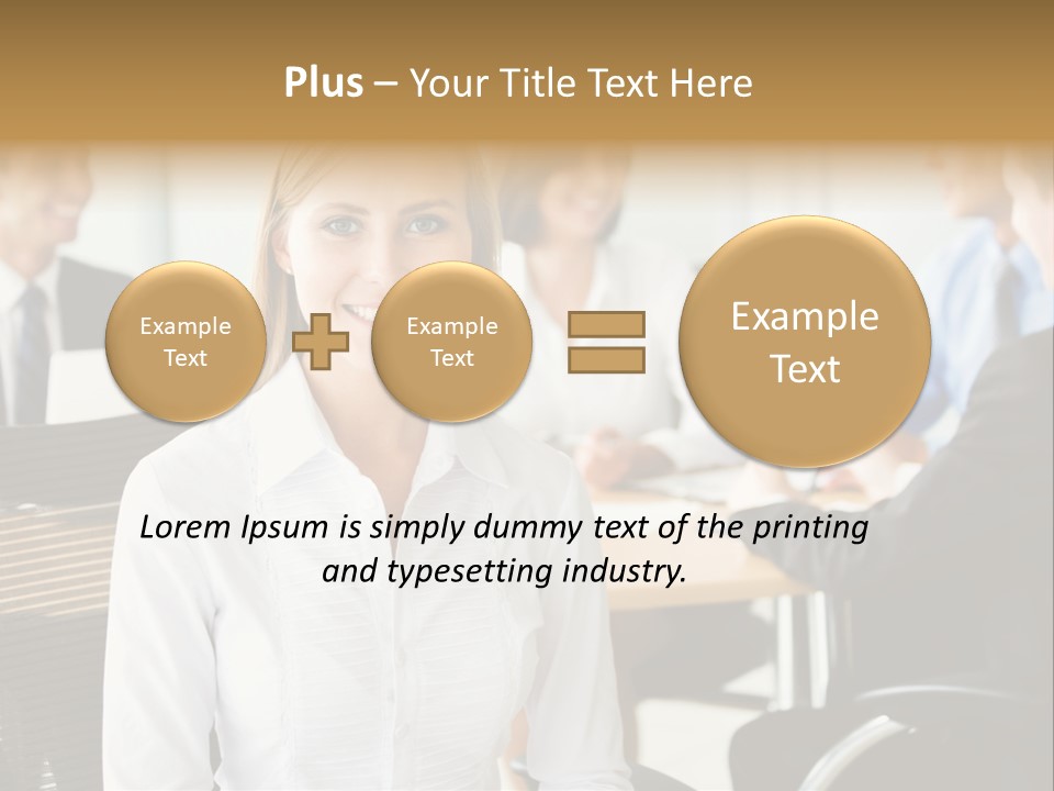 Mature Portrait Girl PowerPoint Template