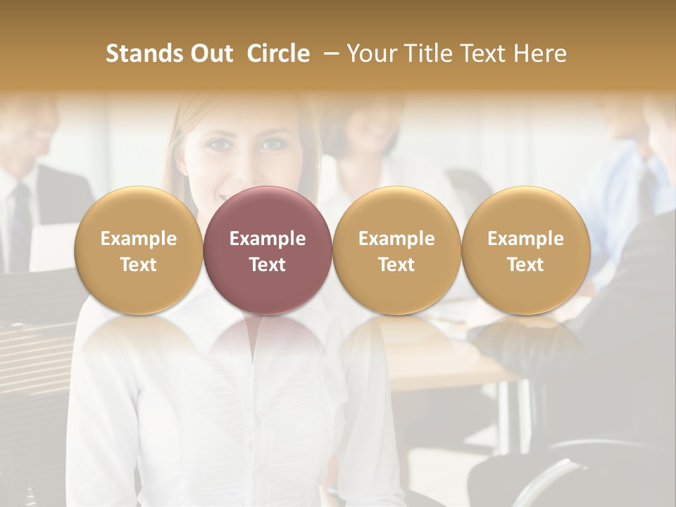 Mature Portrait Girl PowerPoint Template