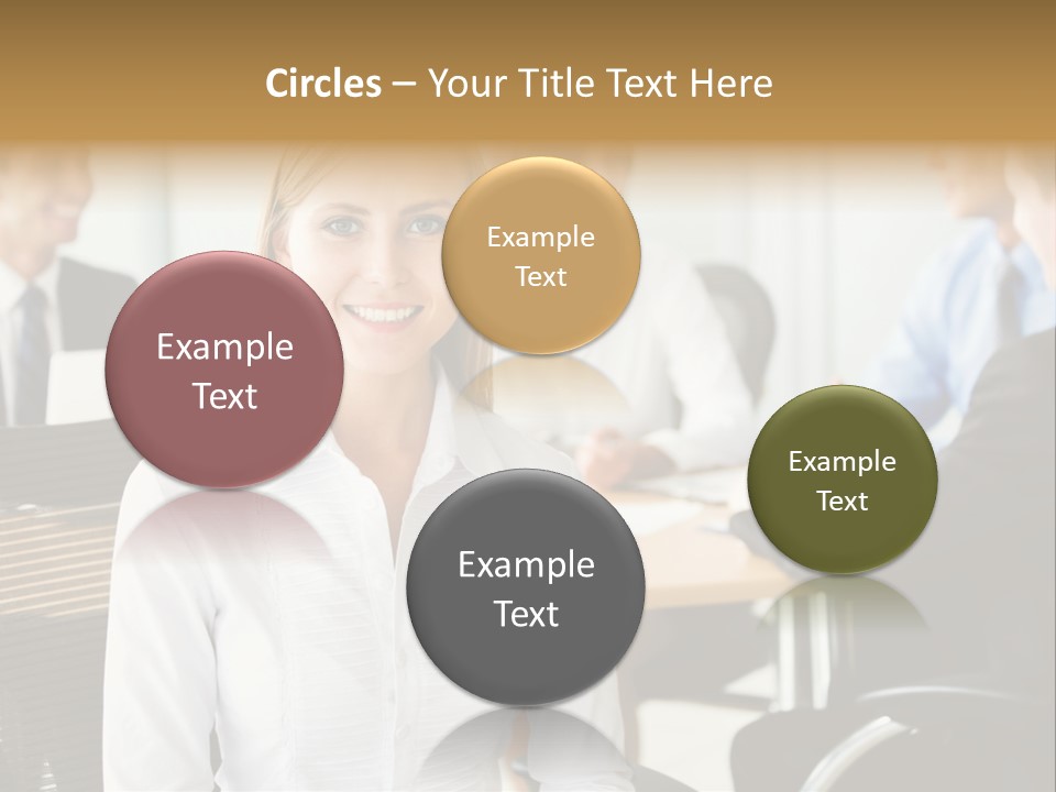 Mature Portrait Girl PowerPoint Template