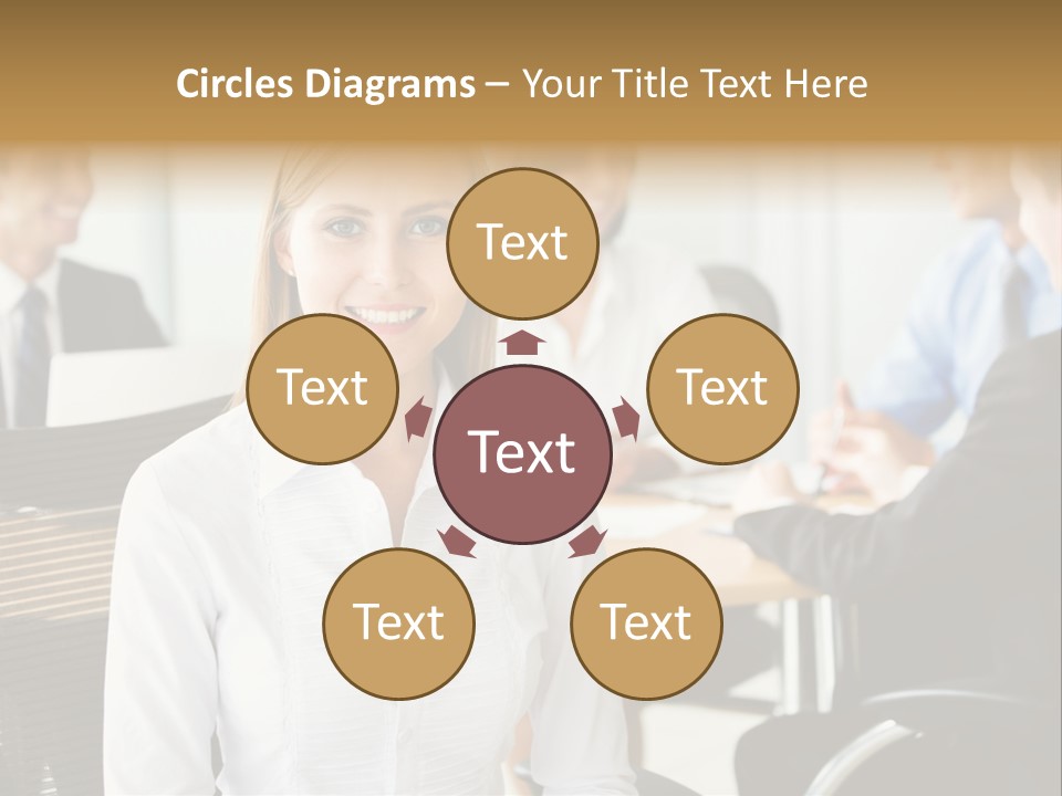 Mature Portrait Girl PowerPoint Template