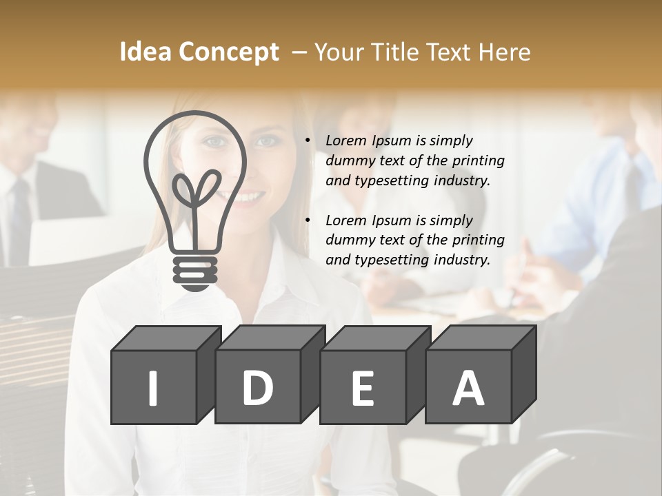 Mature Portrait Girl PowerPoint Template