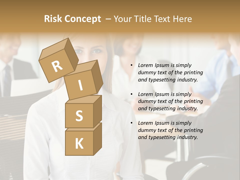 Mature Portrait Girl PowerPoint Template