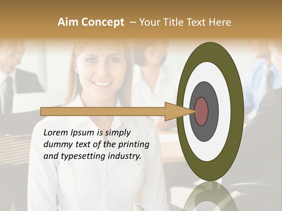 Mature Portrait Girl PowerPoint Template