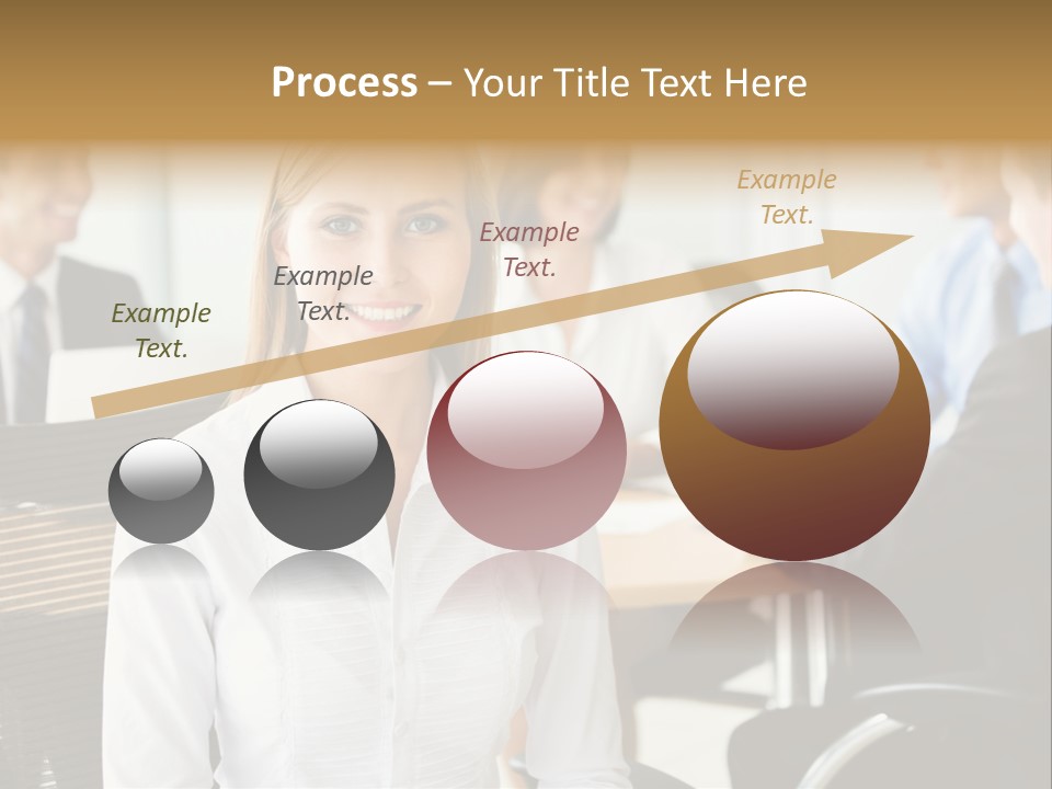 Mature Portrait Girl PowerPoint Template