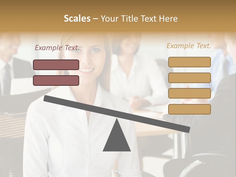 Mature Portrait Girl PowerPoint Template