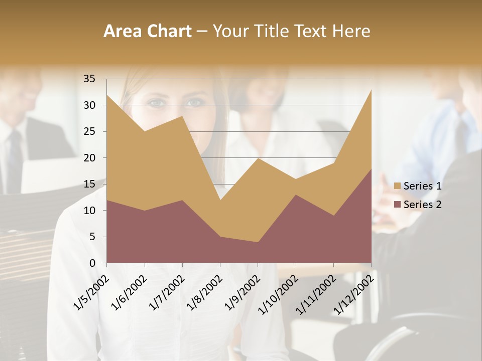 Mature Portrait Girl PowerPoint Template