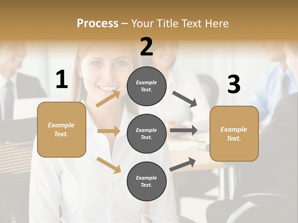 Mature Portrait Girl PowerPoint Template