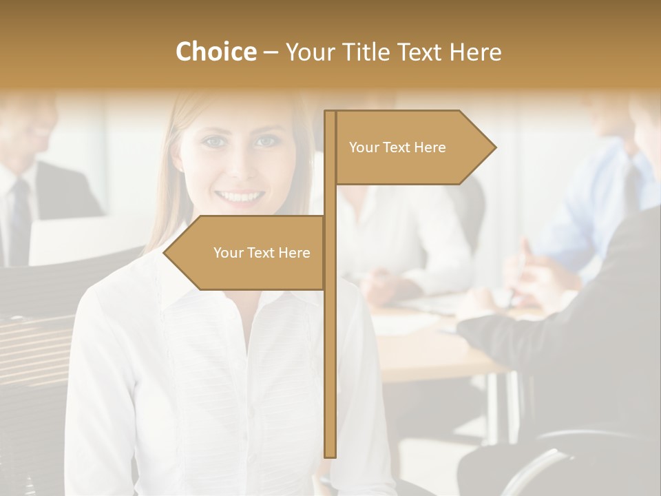 Mature Portrait Girl PowerPoint Template