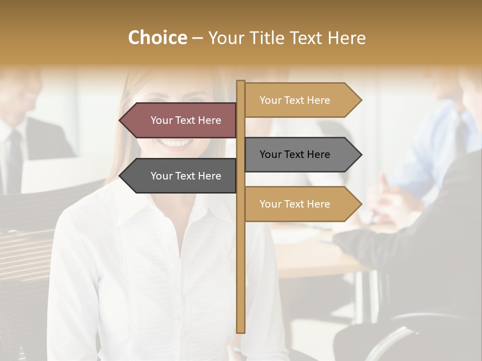 Mature Portrait Girl PowerPoint Template