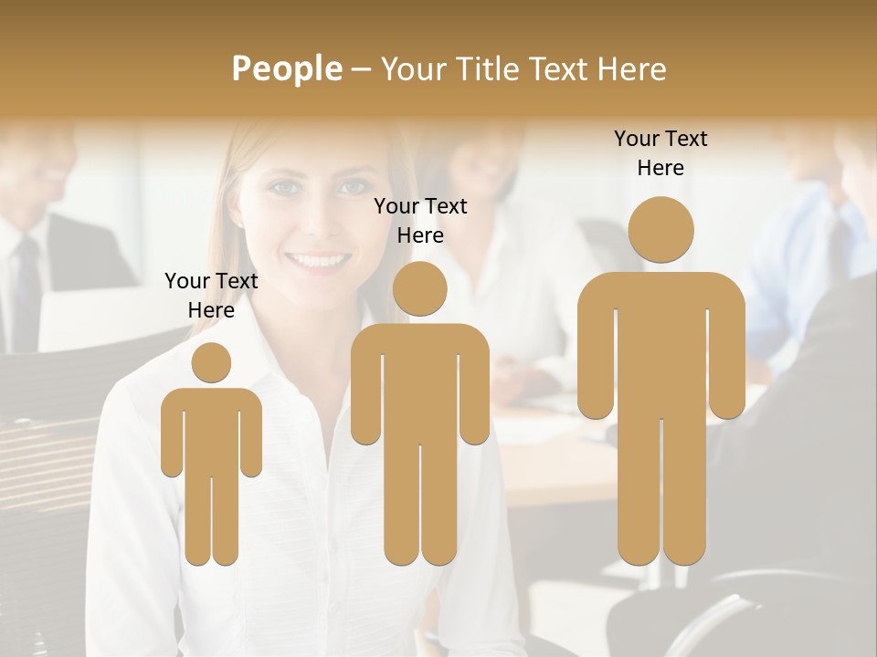 Mature Portrait Girl PowerPoint Template