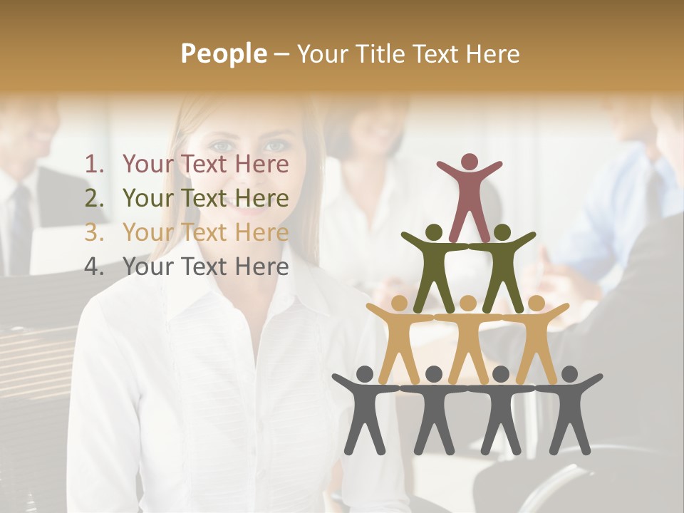 Mature Portrait Girl PowerPoint Template