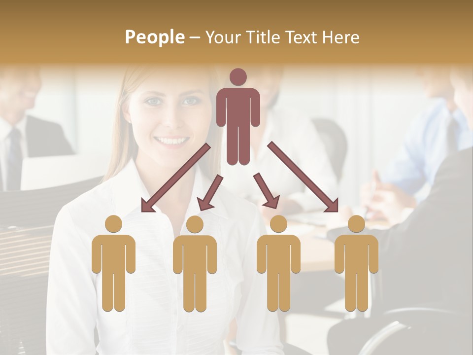 Mature Portrait Girl PowerPoint Template