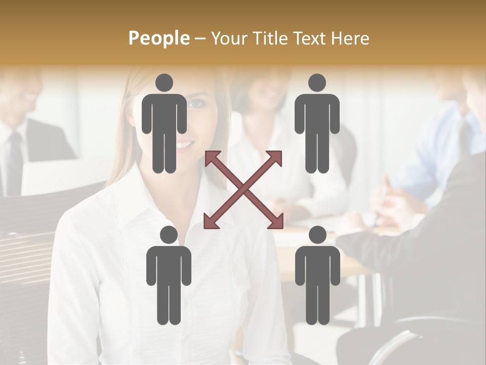 Mature Portrait Girl PowerPoint Template