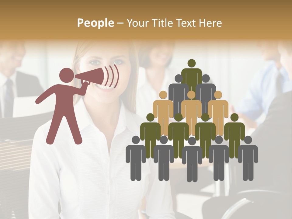 Mature Portrait Girl PowerPoint Template