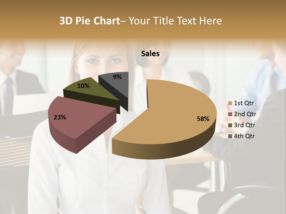 Mature Portrait Girl PowerPoint Template