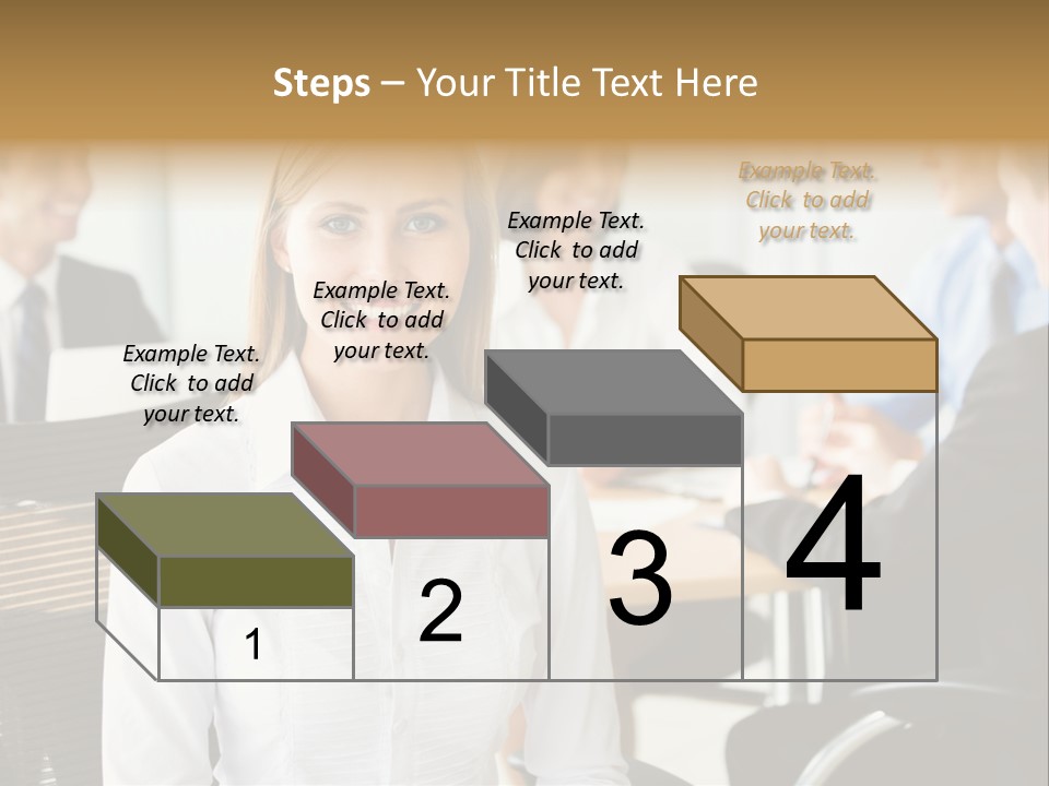 Mature Portrait Girl PowerPoint Template