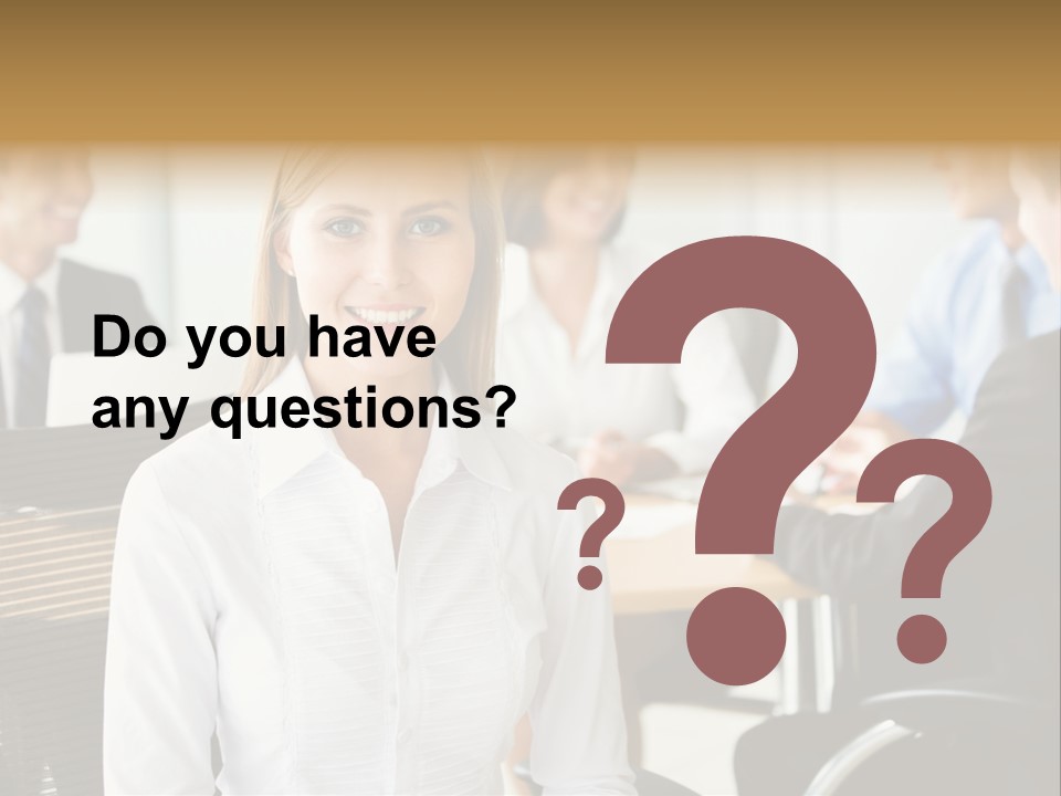 Mature Portrait Girl PowerPoint Template