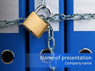 Confidential Theft Padlock PowerPoint Template