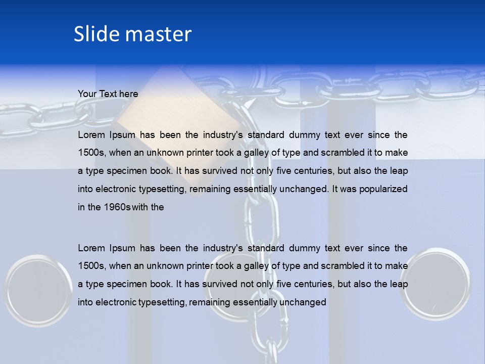 Confidential Theft Padlock PowerPoint Template
