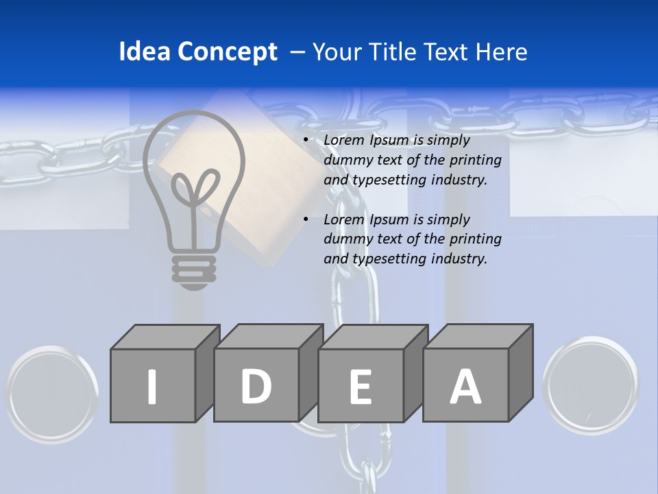 Confidential Theft Padlock PowerPoint Template